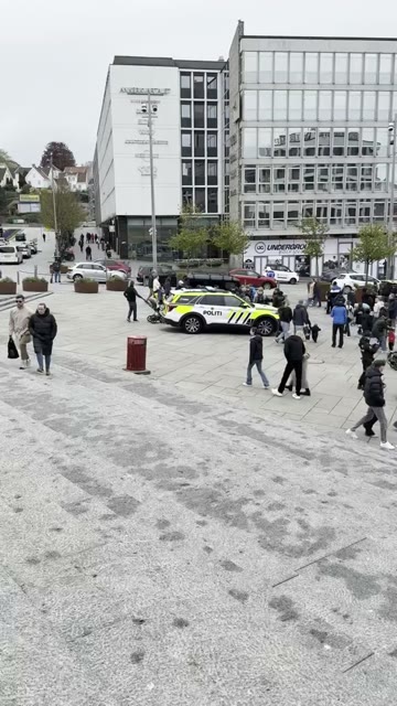 Stavanger City Center on May 2026. There was a public celebration of public services, police, firefighters, ambulance. # stavanger # norway # video # citycentre # politi