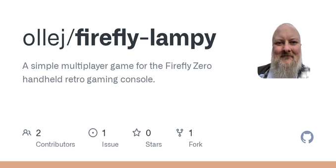 GitHub - ollej/firefly-lampy: A simple multiplayer game for the Firefly Zero handheld retro gaming console.