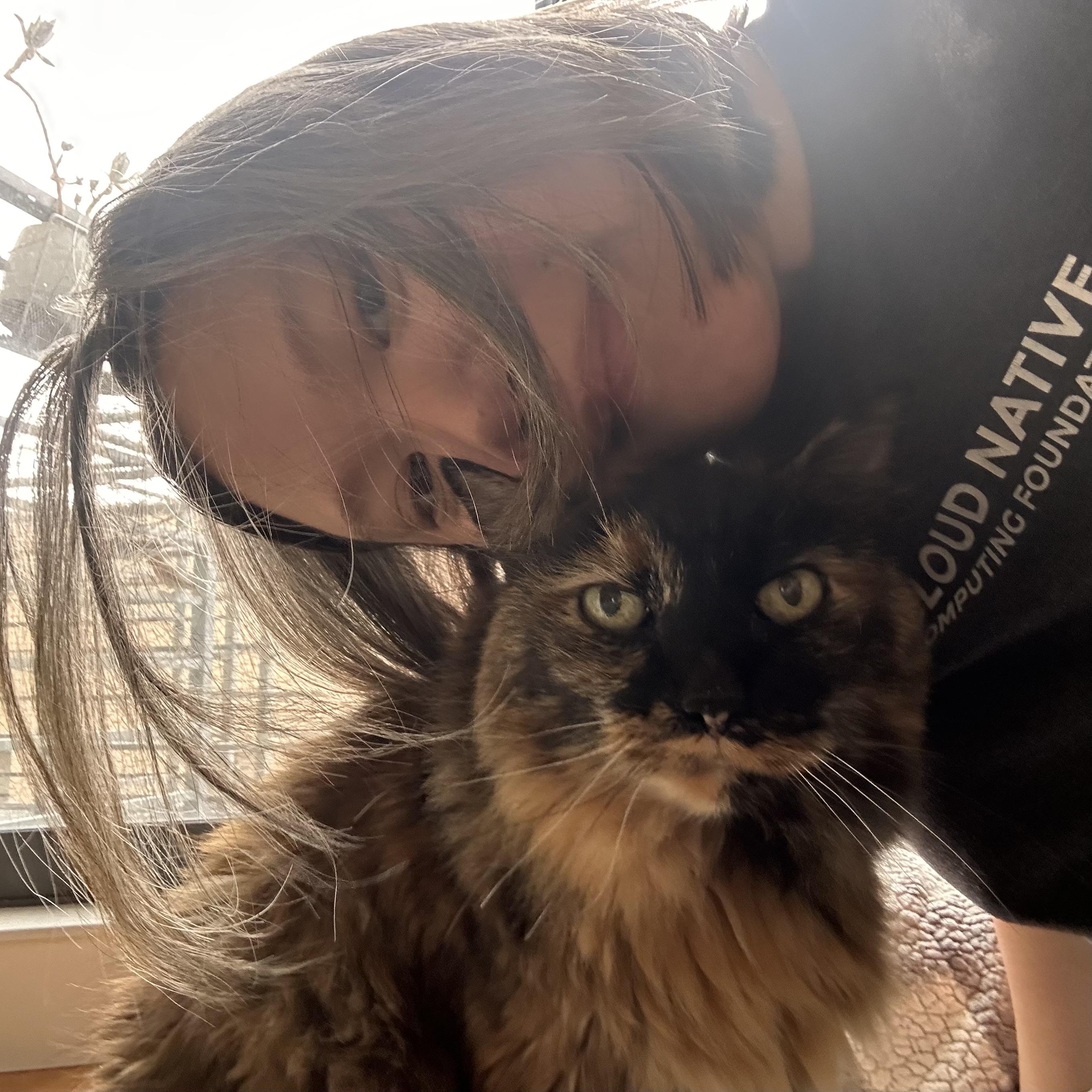 A selfie with Mila. I’m kissing her little head