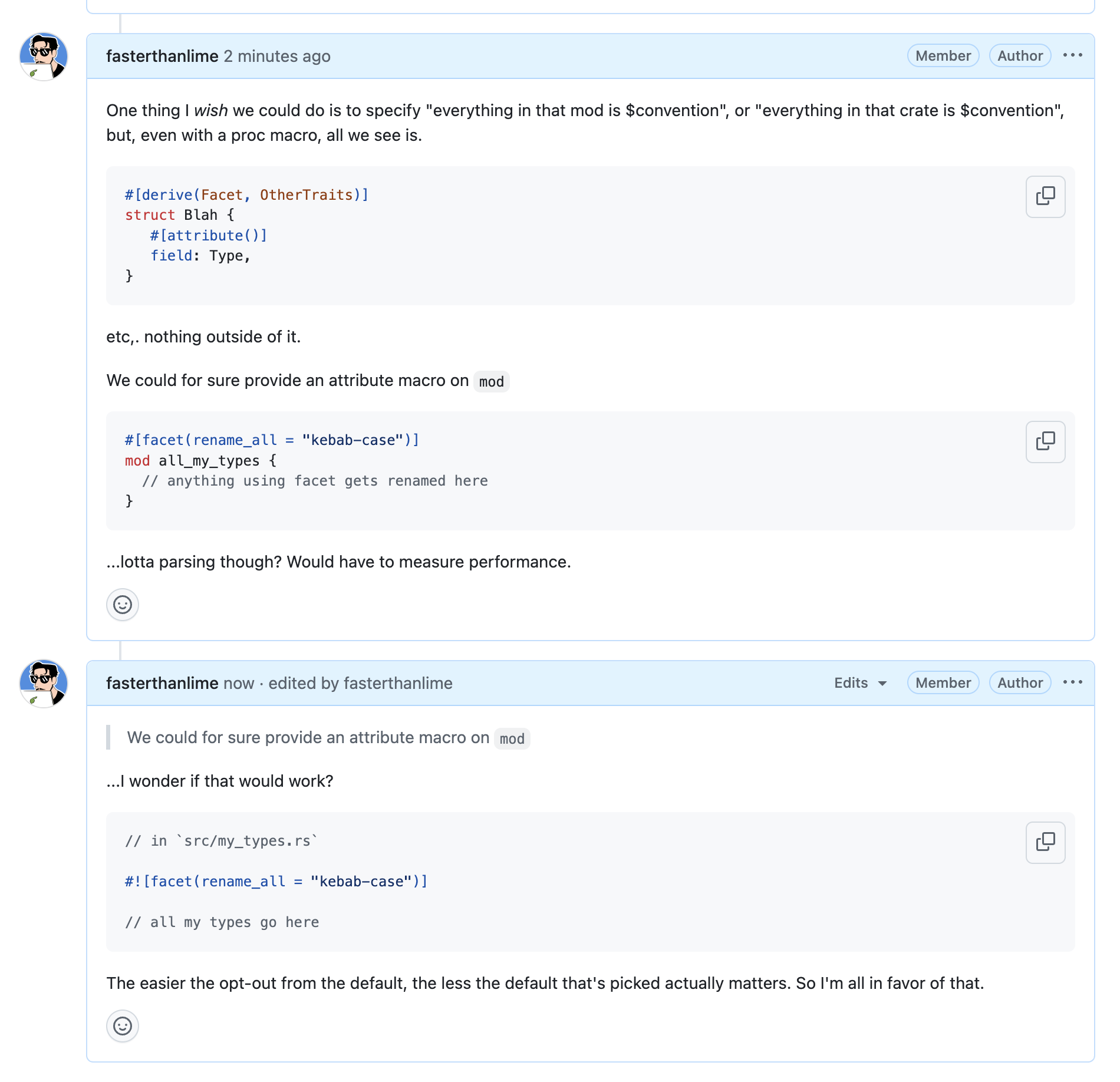 explaining how we could have module-level proc macro attributes to define a default for serialization and deserialization