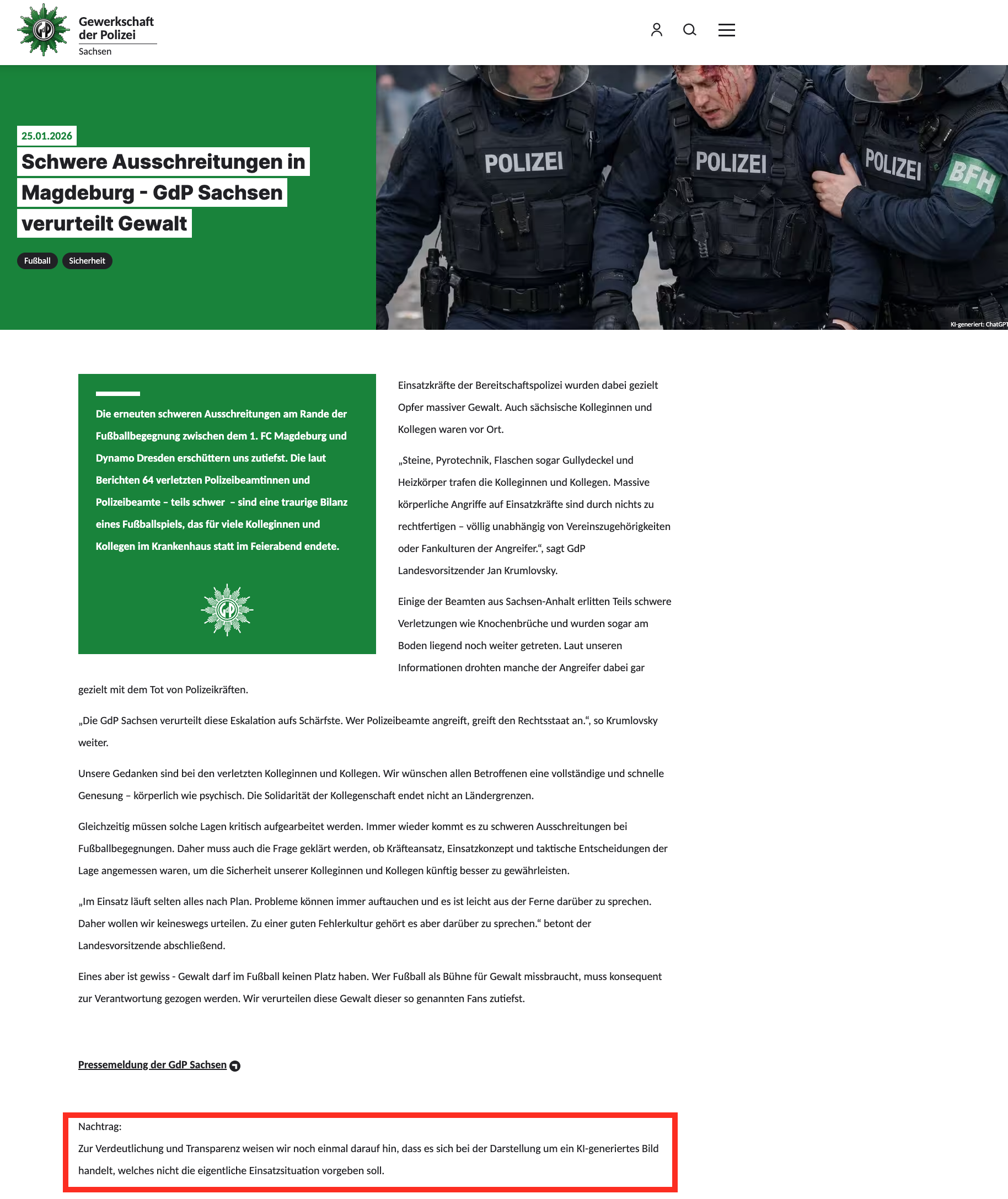 Screenshot of the police website, as proof for what I write in my comment.