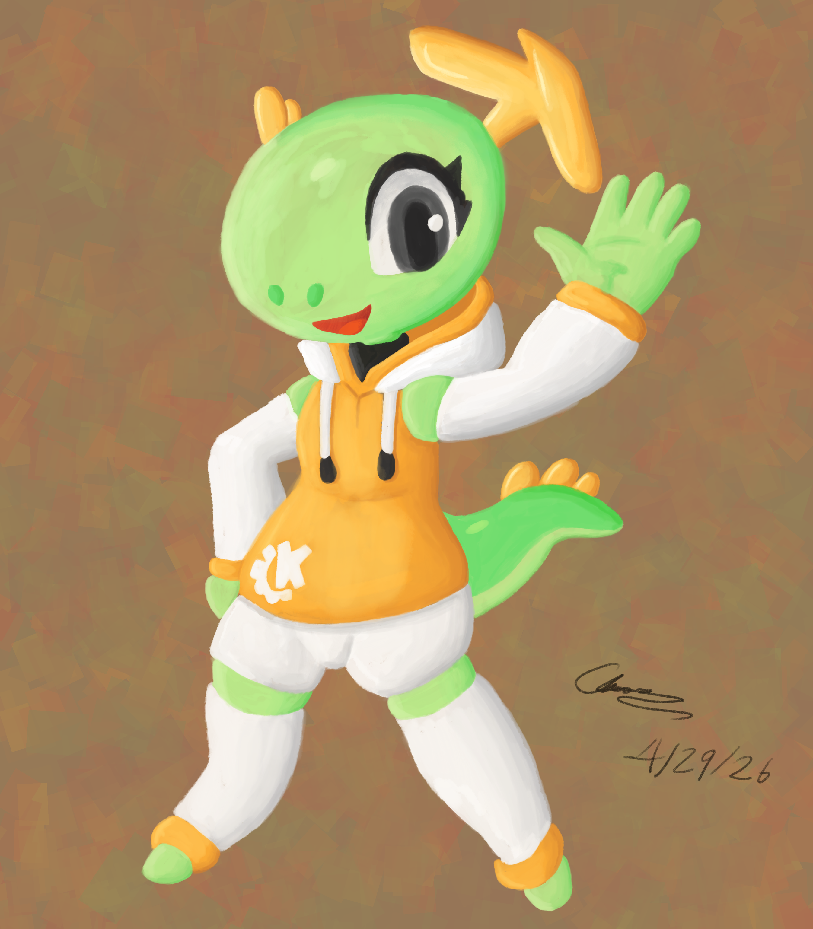 Digital painting of the KDE mascot Katie