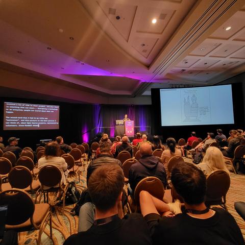 Paolo Melchiorre speaking at PyCon US 2026