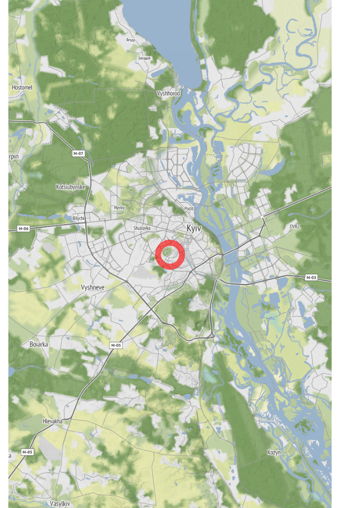 Map of the location of the observation: ул. Романа Ратушного, Київ, Украина, 02000, (latitude: 50.42, longitude: 30.49).