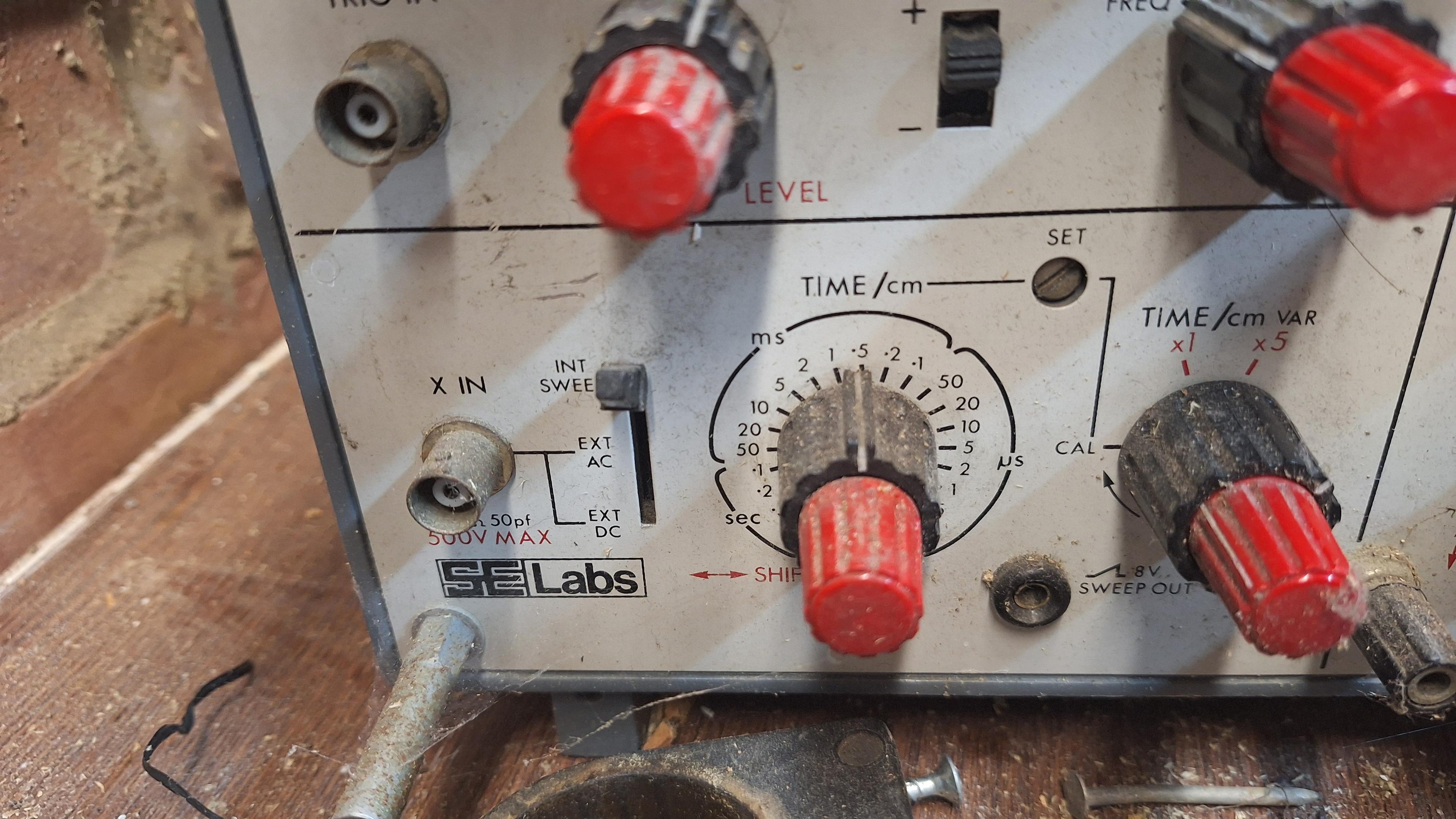 Close up of the lower left corner of the front showing the SELabs logo