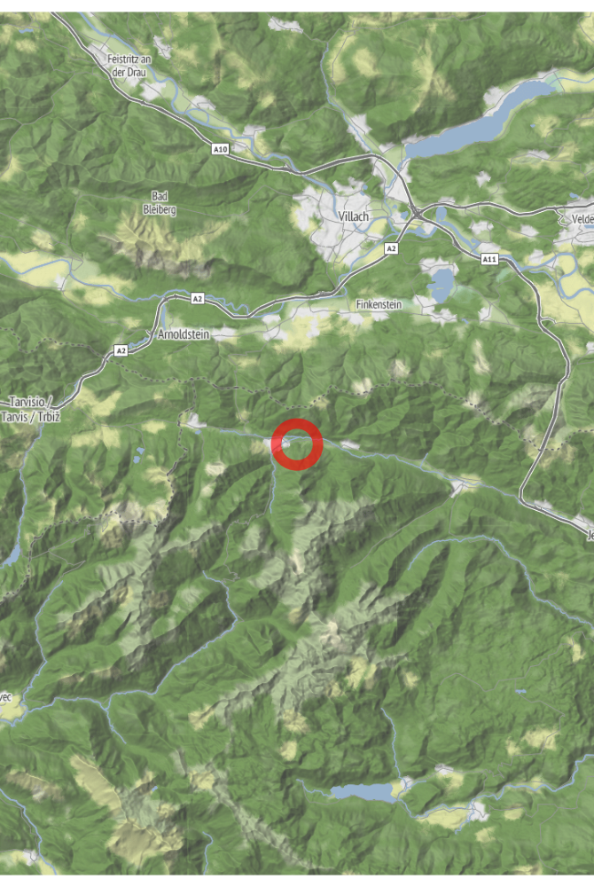 Map of the location of the observation: 4280 Log, Slovénie, (latitude: 46.48, longitude: 13.8).